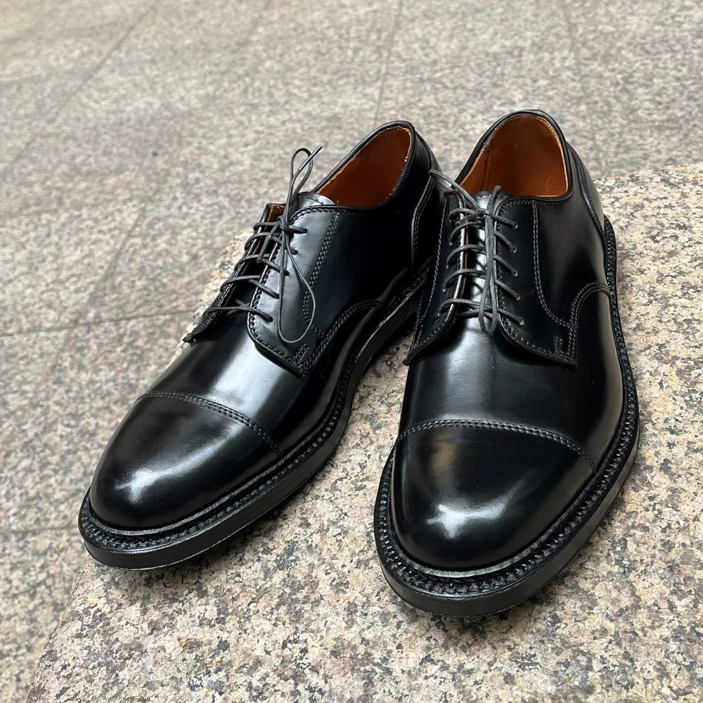 9535 Black Shell Cordovan Barrie Last — mouldedshoe
